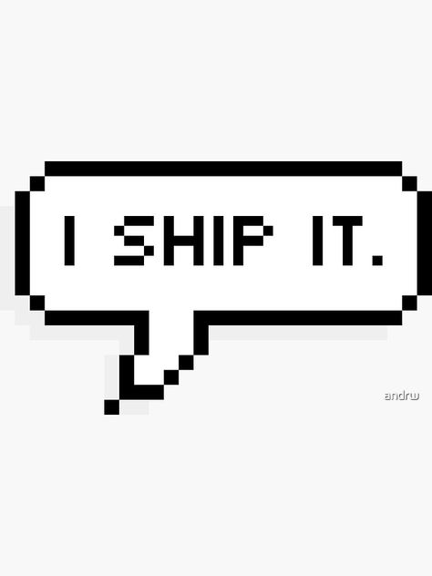 i ship it by andrw Kaws Painting, Kanna Kamui, Jewelry Board, Ship It, I Ship It, Jewelry Boards, Sticker Design, The Fosters, Vinyl Sticker