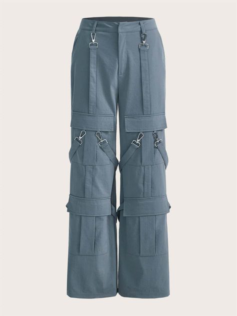 Celana Fashion, Shein Icon, Cargo Pants Outfit, Pantalon Large, Urban Wear, Pants Design, Cargo Trousers, Pants Pattern, Grey Fashion