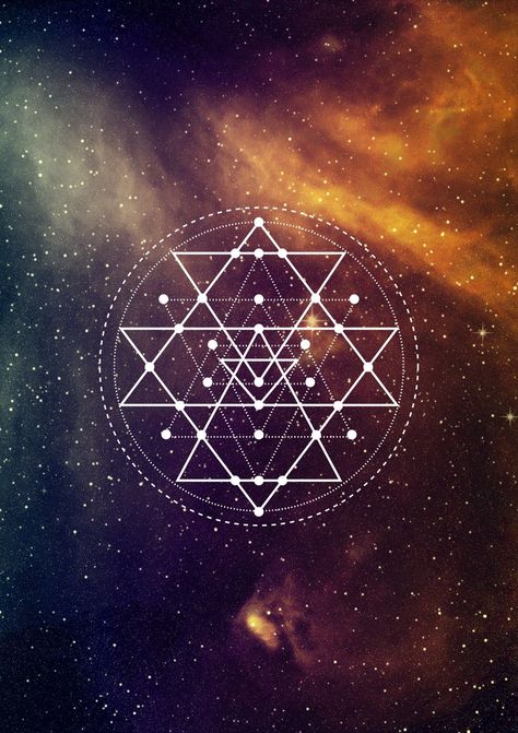 Sri Yantra Sri Yantra Tattoo, Sacred Geometry Wallpaper, Vedic Culture, Yantra Tattoo, Beautiful Galaxy, Powerful Symbols, Shri Yantra, Om Tattoo, Sacred Geometry Symbols