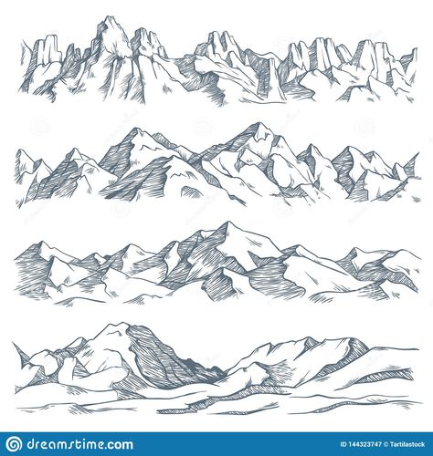 Mountains landscape engraving. Vintage hand drawn sketch of hiking or climbing o #Sponsored , #ADVERTISEMENT, #Advertisement, #engraving, #Mountains, #hiking, #Vintage Drawing Mountains Landscapes, How To Draw Hills, Mountain Sketch Landscapes, Hike Drawings, Mountain Background Drawing, Mountain Wood Burning, How To Draw Landscape, Mountain Sketches, Mountain Drawings