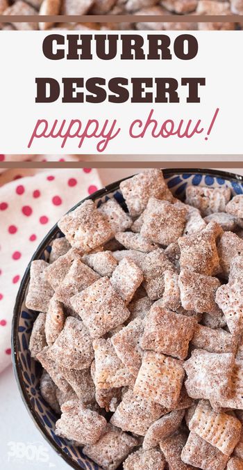 churro flavored chex snack mix Cinnamon Muddy Buddies, Fall Puppy Chow, Churro Puppy Chow, Homemade Puppy Chow, Best Puppy Chow Recipe, Chex Snack Mix, Stop Snacking, Puppy Chow Chex Mix Recipe, Puppy Chow Recipe