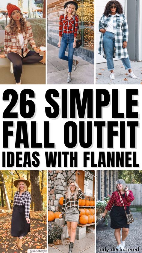 26 Simple Fall Outfit Ideas with Flannel Womens Fall Flannel Outfits, Flannel Shirt Outfit Women Fall, Woman’s Flannel Outfit, Fall Outfit With Flannel, Outfits With Flannel Shirts For Women, Fall Outfits 2023 Flannel, Flannel Shirts Women Outfits Fall, Flannel Shirt Outfit Fall, Styling A Flannel Shirt Outfit