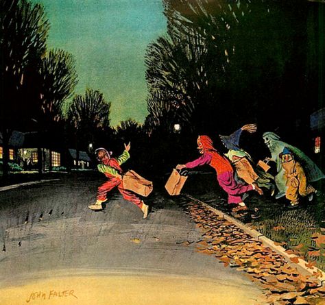 Arte Pulp, Vintage Halloween Art, Photo Halloween, Trick Or Treaters, The Boogeyman, Halloween Illustration, Season Of The Witch, Halloween Images, Halloween Vintage