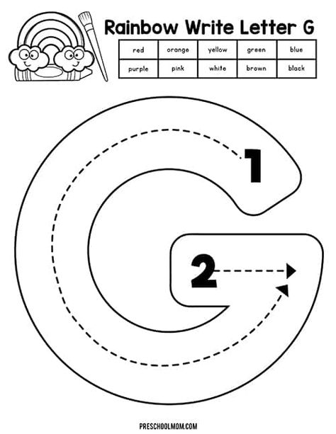 Uppercase Letter Tracing Worksheets - Preschool Mom Letter G Preschool, Letter G Tracing, Letter Formation Worksheets, Letter Q Worksheets, Alphabets Letter, Letter P Worksheets, Early Preschool, Letter D Worksheet, Asl Alphabet