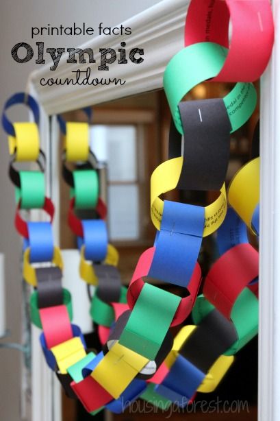 Paper Chain Countdown, Olympic Vbs, Olympic Activities, Olympic Theme Party, Olympic Crafts, Olympics Party, Olympics Activities, Beer Olympics, Olympic Theme