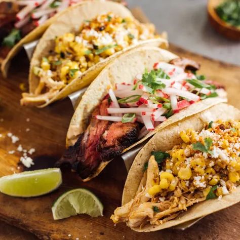 Steak Tacos with Mexican Crema Recipe - Magnolia Magnolia Table Recipes, Skirt Steak Tacos, Joanne Gaines, Joanna Gaines Recipes, Crema Recipe, Magnolia Network, Magnolia Kitchen, Grilled Skirt Steak, Mexican Crema