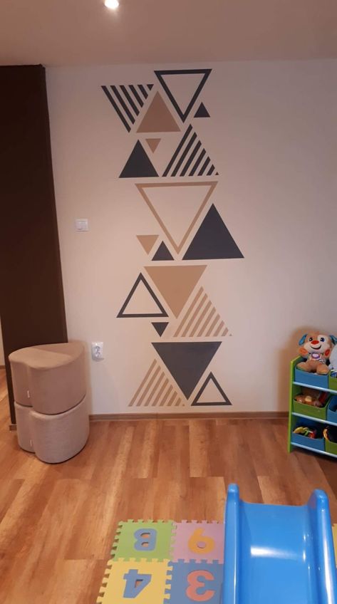 Wall Paint Ideas Creative, Diy Painting Ideas For Walls, Masking Tape Wall Art, Painting Tape Designs, Washi Tape Diy Wall, Room Paint Designs, How To Start Painting, Wall Paint Patterns, House Wall Design