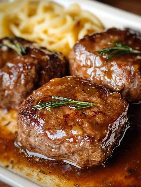 Amish Poor Man’s Steak Recipe Amish Steak Burgers, Meat Cakes Ground Beef, Amish Country Poor Man’s Hamburger Steaks, Food Men Love, Poor Man’s Meal, Amish Ground Beef Recipes, Ground Beef Steak Recipes, Amish Poor Man’s Steak, Ground Steak Recipes