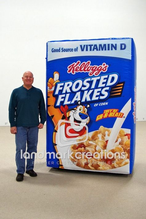 Giant Inflatable Frosted Flakes Cereal Box Replica Disney Infinity Characters, Marketing Events, Product Box, Giant Inflatable, Disney Infinity, Breakfast Cereal, The Breakfast Club, Pajama Party, Event Marketing