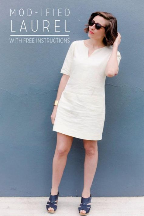 50 Free Shift Dress Patterns for Beginners - Its Overflowing Shift Dress Pattern Free, Dress Sewing Patterns Free, Colette Patterns, Summer Shift Dress, Shift Dress Pattern, Pattern Hack, Dress Patterns Free, Creation Couture, Lace Shift Dress