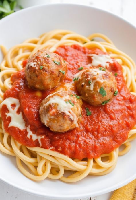 Chicken Parmesan Meatballs Recipe

Ingredients

- 1 pound ground chicken
- 1/2 cup breadcrumbs
- 1/2 cup grated Parmesan cheese
- 1/4 cup chopped fresh parsley
- 1 large egg
- 2 cloves garlic, minced
- 1 teaspoon salt
- 1/2 teaspoon black pepper
- 1/2 teaspoon dried oregano
- 1/2 teaspoon dried basil
- 1 cup marinara sauce
- 1 cup shredded mozzarella cheese

Full Cooking Instructions on... Leftover Meatballs, Chicken Parmesan Meatballs, Parmesan Meatballs, Cheesy Chicken Broccoli, Dried Basil, Homemade Marinara, Broccoli Casserole, Meatballs Recipe, Chicken Broccoli