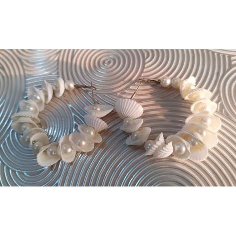 Pearl and sea shells hoop style earring set ✨️ Just for Rs. 100 Dm for orders 📩 Contact 9467732162 Sea Shell, Earring Set, Sea Shells, Shells, Quick Saves