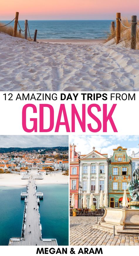 Are you looking for the best day trips from Gdansk? This guide lists the top Gdansk day trips - from the Baltic Sea to national parks (and beyond)! | Places to visit near Gdansk | Gdansk itinerary | Gdansk day tours | Day tours from Gdansk | Things to do in Gdansk | What to do in Gdansk | Small towns near Gdansk | Gdansk beaches What To Do In Gdansk, Gdansk Things To Do, Gdansk Christmas, Gdansk Beach, Poland Beach, Poland Trip, Euro Travel, Poland Map, Travel Poland