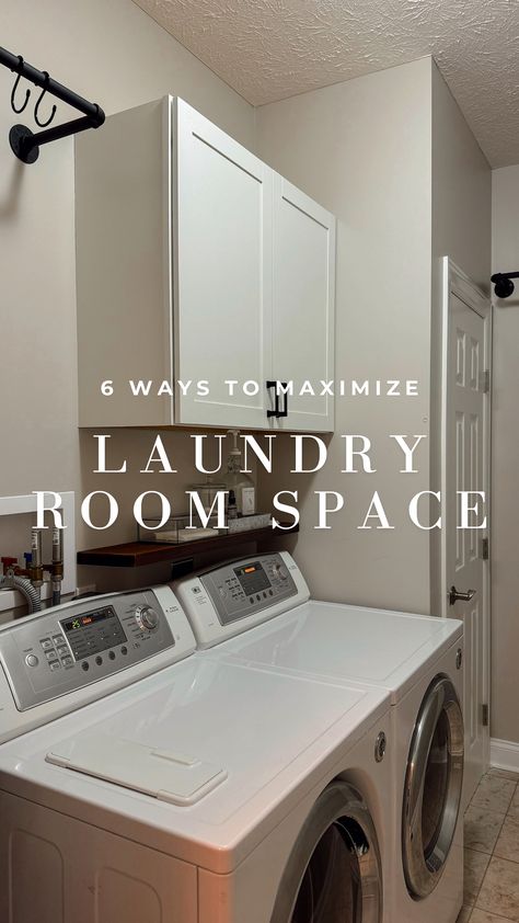 Small Laundry Room Ideas: 6 Things We Bought to Maximize Space Laundry Room Solutions, Narrow Laundry Room, Laundry Room Update, Small Laundry Room Ideas, Small Laundry Room Makeover, Laundry Room Ideas Small Space, Laundry Room/mud Room, Small Laundry Room Organization, Tiny Laundry Rooms