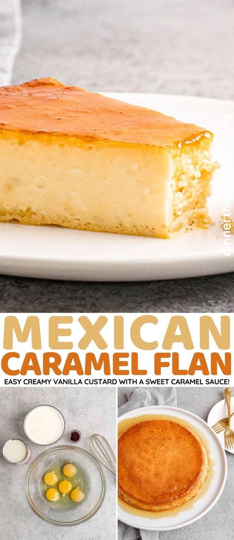 Mexican Caramel Flan is a delicious traditional Mexican Dessert recipe. Easy creamy vanilla egg custard with a sweet homemade caramel sauce. Flan Recipe Mexican, Homemade Flan Recipe, Mexican Flan Recipe, Mexican Caramel, Mexican Flan, Flan Recipe Easy, Traditional Mexican Desserts, Fiesta Food, Mexican Sweets