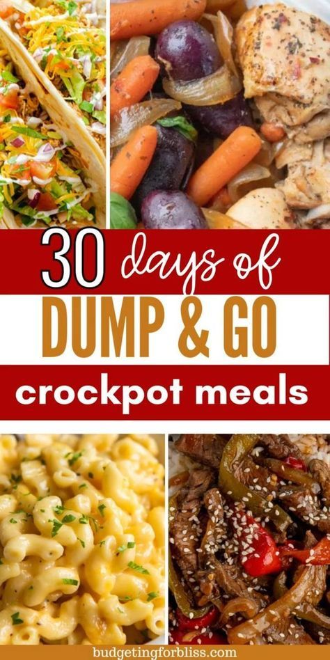 Easy Crockpot Dump Meals, Simple Crockpot Recipes, Dump And Go Crockpot, Crockpot Recipes For Two, Easy Meals To Make, Crockpot Dump Recipes, Simple Crockpot, Fall Crockpot Recipes, Summer Crockpot Recipes