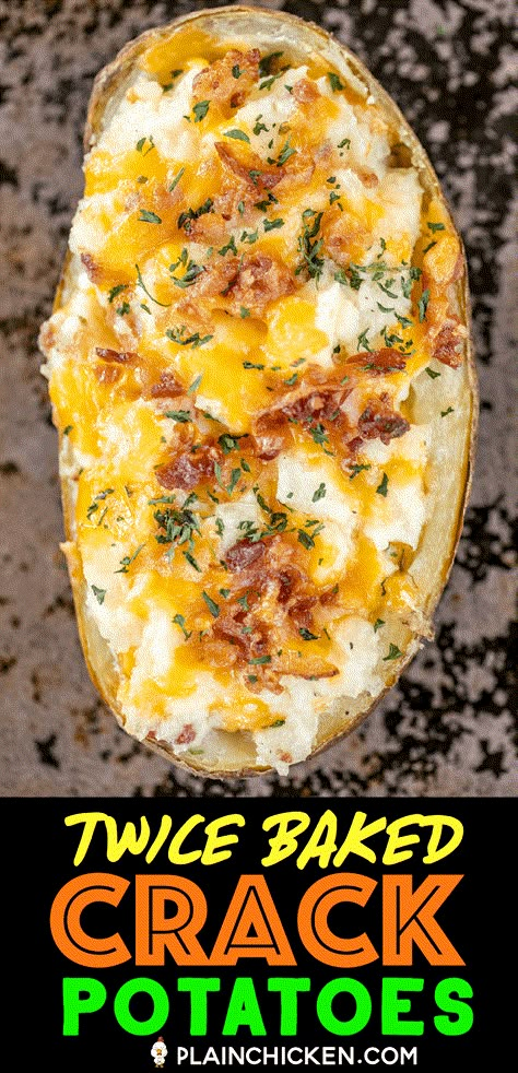 Easy Twice Baked Potatoes, Best Twice Baked Potatoes, The Best Potatoes, Best Potatoes, Bacon Butter, Stuffed Baked Potatoes, Twice Wallpaper, Queso Cheddar, Baked Potato Recipes