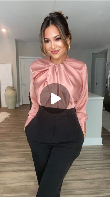 Lina Noory on Instagram: "Fashion Hack: My Fave Way To Style Button Up Tops✨

✨This hack works best with a top that’s more loose, or at least one size up!  That’s what I meant by over-sized✨

Memo: This is a recreation of the original post that’s pinned to my profile in black. The original video shows a full view of the back that shows the bottoms, where this video focuses on showing you how to button up the back which was the most asked question on the original video xo

Size reference: top is a size small when I normally wear an xs in this fit 

Todays affirmation:
“I am worthy of being loved, cherished and celebrated” 💫

Rate this #fashionhack from 1-10!

Recreated one of my favorite fashion hacks I learned in 2022!  I had so many comments on how to button up the back, so this version Lina Noory, Black Jumpsuit Outfit, Knotted Shirt, Fitted Tops, Style Hacks, She Walks In Beauty, Being Loved, Jumpsuit Outfit, January 3