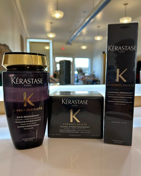 Ever wish you could turn back time to where your hair was bouncy and shiny? Then the @kerastase_official Chronologiste might just be the line for you. With Hyaluronic Acid to moisturize, Abyssine to Regenerate bounce, and Vitamin E to protect from external aggressors this line is perfect for anyone who just wants youthful hair. #cronologistekerastase #youthfulhair #youthfulglow l Kerastase Chronologiste, Turn Back Time, Hyaluronic Acid, The Line, Vitamin E, Hair Stylist, Moisturizer, Turn Ons, Hair