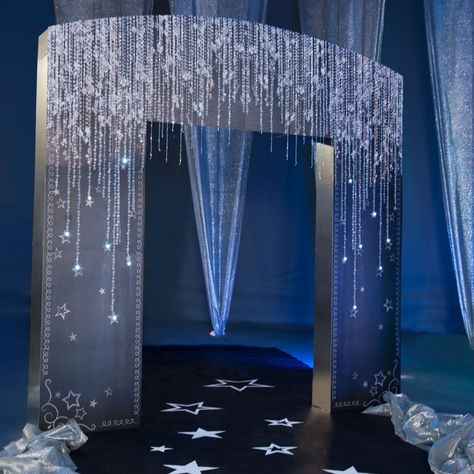 Midnight Blue Theme Party, Diamond Themed Party Decor, Diamond Party Theme, Diamond Party Decorations, Denim Diamonds Theme Party, Midnight Theme Party, Diamond Theme Party Ideas, Diamond Birthday Theme, Starry Night Theme Party