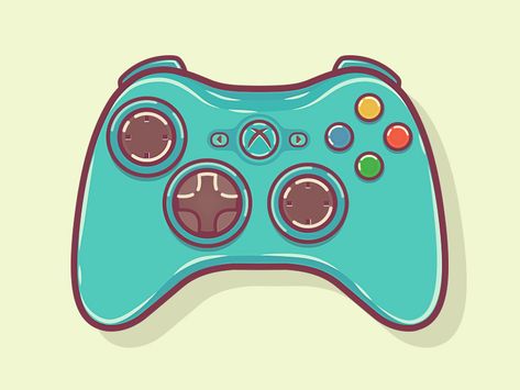 Another controller from my upcoming set. Check out few color variations in the attachment. Xbox Controller Tattoo, Xbox Drawing, Xbox Controller Drawing, Controller Illustration, Xbox Tattoo, Controller Drawing, Game Controller Art, Control Xbox, Video Game Drawings