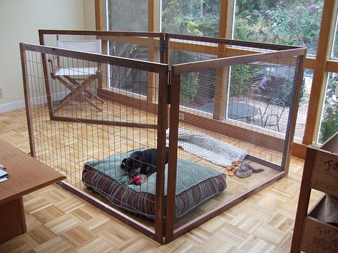 Diy Dog Pen, Dog Pen Outdoor, Building A Dog Kennel, Metal Dog Kennel, Puppy Pens, Indoor Dog Kennel, Dog Pens, Build A Dog House, Diy Dog Crate