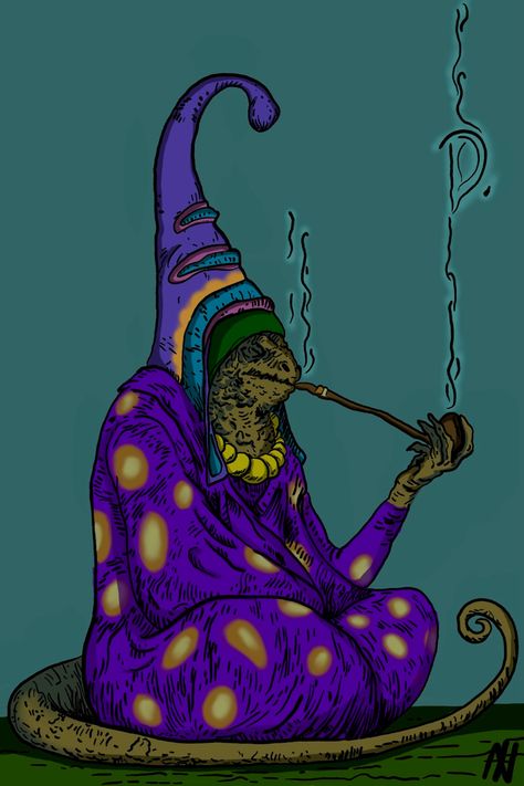 lizard wizard art psychedelic blue smoke digital painting Lizard Wizard Art, Wizard Painting, Wizard Lizard, Wizard Art, Lizard Wizard, Night Court, Moon Drawing, Sacred Art, Dnd Characters