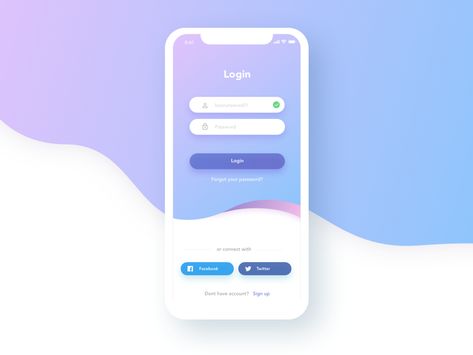 Mobile Log In Screen minimal blue uidesign uidesigner mobile app ui userinterface mobile app design graphic manypixels Log In App Design, Log In Ui Design, Log In Ui, Login Ui, Application Ui Design, Mobile Login, Login Design, Login Screen, App Design Layout