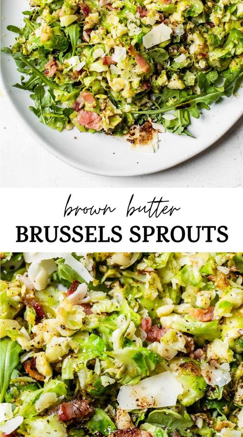 Brussels Sprouts Bacon, Butter Dressing, Shredded Brussel Sprout Salad, Shredded Brussels Sprouts, Brussels Sprouts Salad, Winter Salad Recipes, Sprout Salad, Bacon Brussel Sprouts, Shredded Brussel Sprouts