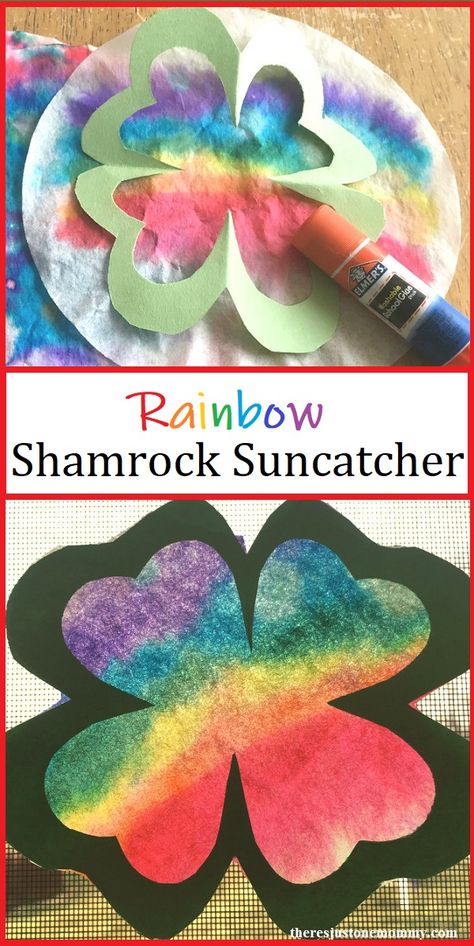 Shamrock Suncatcher, Diy St Patrick's Day Crafts, Rainbow Shamrock, Shamrock Craft, March Crafts, St Patricks Crafts, St. Patrick's Day Crafts, St Patricks Day Crafts For Kids, St Patrick Day Activities