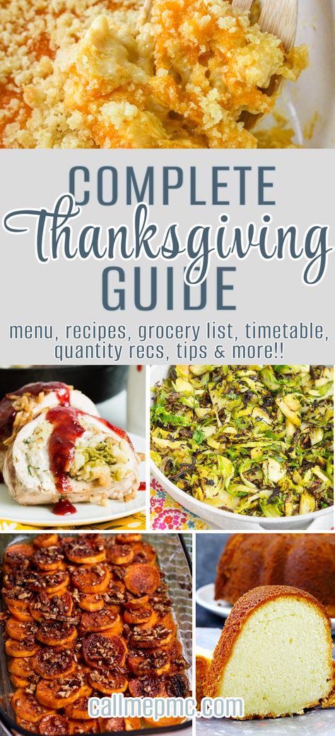 Thanksgiving Dinner Menu, Recipes, shopping lists, quantity recommendations, time-table, tips, & more! Prep For Thanksgiving Dinner, Thanksgiving Dinner Must Haves, Semi Homemade Thanksgiving Recipes, Meat Recipes For Thanksgiving, Planning Thanksgiving Dinner, Thanksgiving Menu Ideas List, Menu For Thanksgiving Dinner, Typical Thanksgiving Dinner List, Traditional Thanksgiving Dinner List