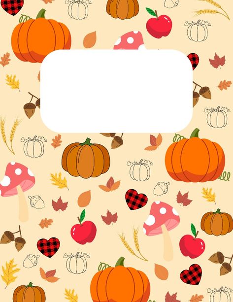 Fall, Halloween or thanks giving themed binder cover printables. See link below. Reading Notebook Cover, Family Binder Printables, Binder Decoration, Organization Planner, Family Binder, Binder Printables, Winnipeg Canada, Reading Notebook, Savings Challenges