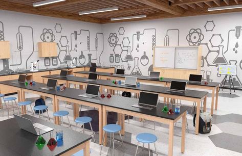 Stem Lab Design, School Computer Lab Design, Computer Lab Design, Stem Classroom Decor, 21st Century Education, School Computer Lab, Steam School, Education Design Interior, Steam Classroom