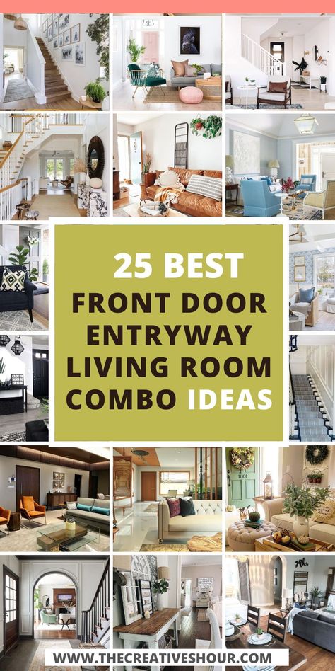 Transform Your Home with a Front Door Entryway Living Room Combo: Learn how to create a welcoming and functional space that combines your entryway and living room flawlessly. Explore design tips, layout ideas, and decor inspiration! Entryway Living Room Combo Entrance, Doorway Ideas Entrance, Entry Into Dining Area, Hallway Front Door Entrance, Living Rooms With Front Door Entry, Small Entry Living Room Ideas, Foyer Into Dining Room Entryway, Living Room And Entryway Combo, Front Dining Room Entryway