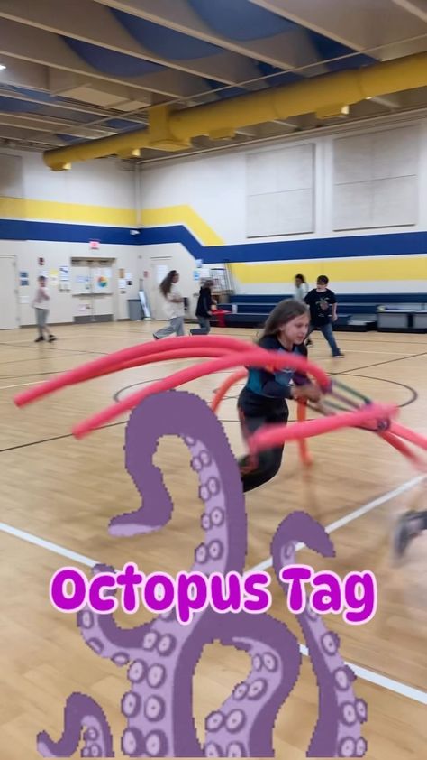 Coach O’Neil | Saw this game all over Twitter at the beginning of the year. ⁣ ⁣ Finally made my own Octopus and the kids are loving it! ⁣ ⁣ If you haven’t… | Instagram Octopus Tag With Pool Noodles, Pirate Gym Games, Octopus Tag Game, Vbs Scuba Games, Beach Themed Games For Kids, Scuba Vbs 2024 Games, Ocean Day Activities For Kids, Under The Sea Games For Kids, Ocean Theme Games