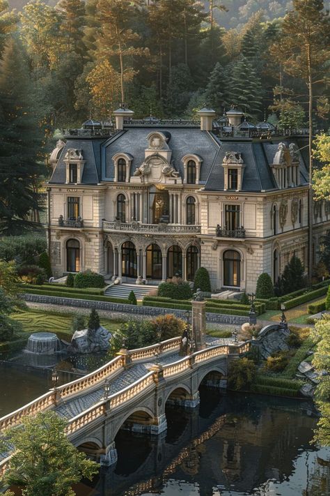 Victorian House Architecture, European Buildings Architecture, 1700s Mansion, Old Rich House, Castle Like Homes, Old Architecture House, Witch Mansion, French Chateau Exterior, Victorian Palace