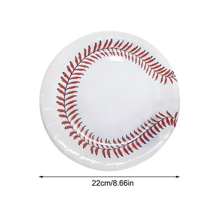 24 Packs Baseball Plates 9 Inch and 7 Inch Round Baseball Themed Paper Plates Baseball Dinner Plates for Baseball Birthday Party Decor Supplies Features: material: these baseball paper plates are made of thickened paper material, so they are durable; with the help of these paper plates, you will not need to worry about dirty tables as a result of spilled food or drinks Classic baseball pattern: these paper plates are designed with classic baseball patterns, which are unique and elegant; these ba Baseball Plate, Baseball Pattern, Baseball Birthday Party, Baseball Party, Baseball Birthday, Sports Themed Party, Birthday Party Decor, Paper Material, Party Tableware