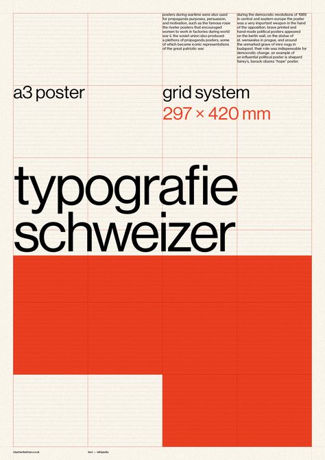 A3 Poster for Adobe InDesign Grid Design Graphic, Grid Design Layout, Grid Graphic Design, Grid Poster, International Typographic Style, Typographic Layout, Cv Inspiration, Mises En Page Design Graphique, 브로셔 디자인