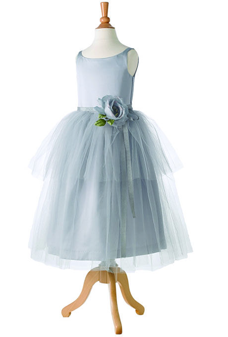 Wedding Color Scheme: Gray. Flower-girl dress, from $146, Us Angels. Blue Grey Wedding Colors, Angels Images, Grey Flower Girl Dress, Kids Formal Wear, Gray Flower Girl, Gray Wedding Colors, Wedding Color Scheme, Dress Gallery, Blue Color Schemes