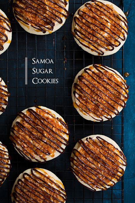 Samoa Sugar Cookies Samoa Cookie, Samoa Cookies, Fall Baking Recipes, Cooking Classy, Cookie Exchange, Yummy Sweets, How Sweet Eats, Easy Cookies, Cookie Desserts