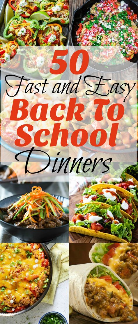 Back To School Dinners, Back To School Dinner, School Post, School Dinner, Plats Healthy, School Dinners, Fast Dinners, Fast Easy Meals, Sunday Dinner