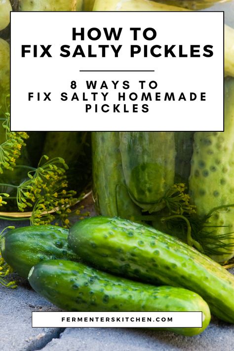 jar of salty pickles Sour Dill Pickle Recipe Canning, Organic Pickle Recipe, Open Kettle Pickles, Sour Pickles Homemade, Sour Dill Pickle Recipe, Sour Pickle Recipe, Fermented Pickles Recipe, Pickles Canning, Making Pickles