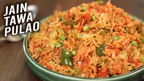 Looking for a dish without an onion, garlic, and ginger? Prepare this amazingly tasty but easy recipe of Tawa Pulao, the Jain style! Jain Biryani Recipe, New Jain Recipes, Jain Food Recipe Indian, Jain Recipes For Dinner, Tawa Pulao Recipes, Cooking Shooking, Tawa Pulao, Veg Pulao Recipe, Jain Food