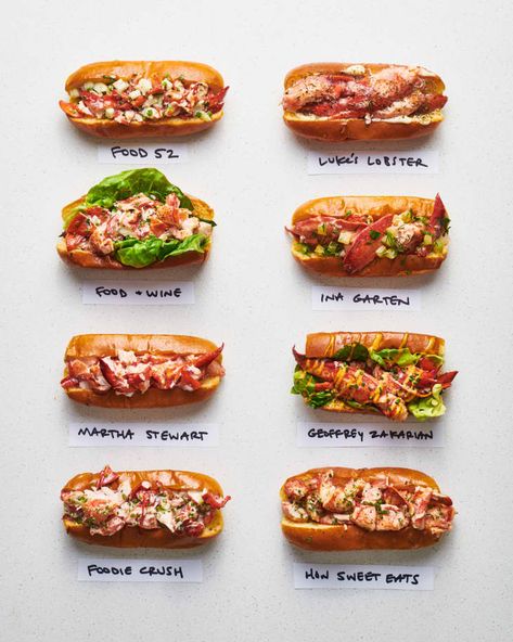 Lobster Roll Recipe Showdown | Kitchn Lobster Sandwich Recipe, Lobster Roll Recipe, Lobster Sandwich, Lobster Roll Recipes, Rolled Sandwiches, Lobster Dishes, How To Cook Lobster, Coquille Saint Jacques, Roll Recipes