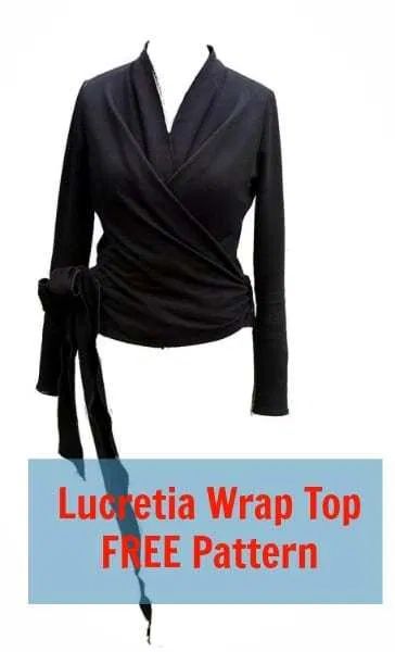 Wrap Top Free Pattern: Lucretia - My Handmade Space Wrapped Blouse, Wrap Top Pattern, Sewing Patterns Free Women, Trendy Sewing Patterns, Sewing Blouses, Sewing Tops, Summer Dress Patterns, Dress Patterns Free, Trendy Sewing