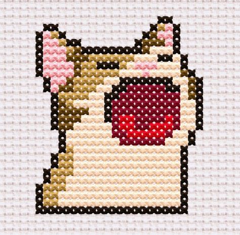 #Sewing, #Pattern, #Craft, #DIY, #2024, #Fabric, #Textile, #Handmade, #Fashion, #Design Memes Cross Stitch Pattern, Cross Stitch Patterns Cat Meme, Cat Stitch Pattern, Cross Stitch Stained Glass Patterns, Cross Stitch Memes, Perler Bead Memes, Cross Stitch Pixel Art, Cross Stitch Cat Pattern, Pixel Art Pattern Easy Small Cute