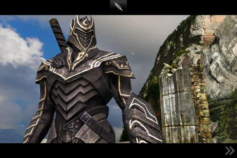 Infinity Blade, Armor Inspiration, Evil Knight, Fallout Concept Art, Gamer Stuff, Ajin Anime, Futuristic Armor, Supernatural Beings, Armor Of God