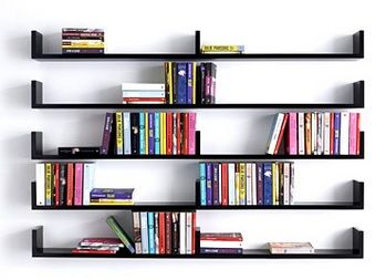 Wall Bookshelf Ideas, Wall Hanging Bookshelf, Bookcase Plans, Hanging Bookshelves, Simple Bookshelf, Interior Design Gifts, Creative Bookshelves, Bookshelf Plans, Wall Mounted Bookshelves