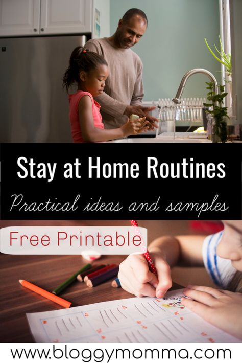 What Does a Stay at Home Routine Look Like? | Bloggy Momma At Home Routine, Home Routine, Toddler Routine, Mom Routine, Block Scheduling, Mom Schedule, Family Schedule, School Vacation, Stuck At Home