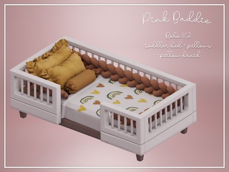 Toddler Cc Sims 4, Pink Baddie, Sims 4 Beds, Lotes The Sims 4, Mods Sims 4, The Sims 4 Cabelos, Sims Baby, Muebles Sims 4 Cc, Sims Packs